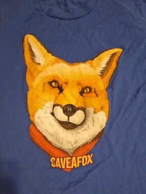 Blue Kids Fox Graphic Tee - Save A Fox